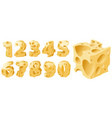 cheese letters set vector image vector image