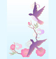 oriental birds and flowers chinese vector image