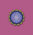 flower life symbol sacred geometry lotus logo vector image vector image