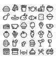 food cooking pub restaurant cafe icons vector image vector image