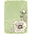 vintage flowers vector image vector image
