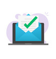 approved email message notice in document online vector image