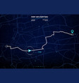 route dashboard with city map navigation interface vector image