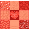 seamless patterns valentines day vector image
