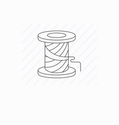 Hand made emblem - thread and needle Royalty Free Vector