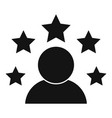 celebrity person icon simple style vector image