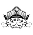 championship golf club logotype with sticks vector image vector image
