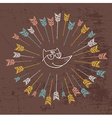 hipster logo with arrows colorful design use vector image