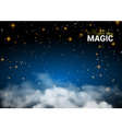 night sky magic cloud holiday shining motion vector image