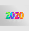 2020 new year banner coloured emblem vector image vector image