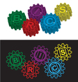 brics stylized symbol of gears vector image vector image
