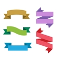 collection of flat ribbon labels vector image