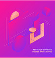 geometric abstract isometric design background vector image