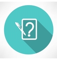 note with question icon vector image vector image