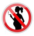 pregnant women and cigarette vector image vector image