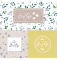 set of bird symbols and logo design elements vector image