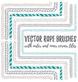 6 hand drawn seamless pattern rope brushes vector image
