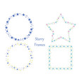 a set of four star frames vector image