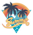 beach with palm trees for a print on a tee vector image vector image