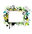 floral border frame vector image vector image