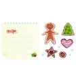 christmas cookies with recipe vector image