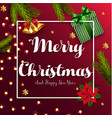 merry christmas and happy new year vector image