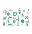new innovative robot technology vector image vector image