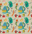 school supplies seamless pattern endless vector image vector image