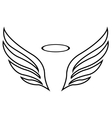 sketch of angel wings vector image