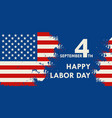 american labor day greeting card vector image