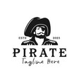pirate captain logo vector image vector image