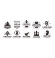 set vintage badge emblem chess logo icon vector image vector image