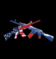 two crossed american m16 assault rifles vector image vector image
