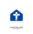 christian church logo bible symbols vector image