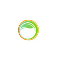 green leaf organic nature logo vector image vector image