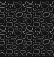 hand drawn seamless pattern of speech bubbles vector image vector image