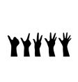 hand silhouettes vector image