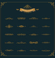 new calligraphic page dividers and elements vector image vector image