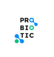 probiotics icon health food package logo vector image