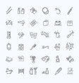 restroom bathroom icon set line style stock vector image