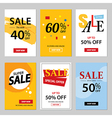 set of sale website banner templates vector image