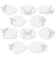 tags and labels with bakers twine bows ribbons vector image vector image