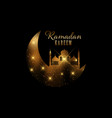 elegant ramadan kareem background with gold vector image