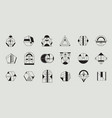 set of geometric shape logos hipster art vector image