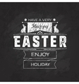 big label easter on blackboard vector image vector image