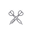 dart line icon on white vector image