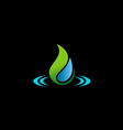 bio water drop ecology logo vector image