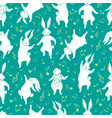 seamless pattern cheerful cute little cute white vector image vector image