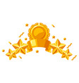 awards and trophy background reward items sports vector image