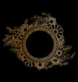 golden floral frame vector image